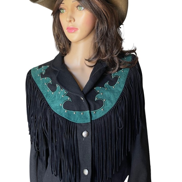 Wester Collection black/green womens jacket size M - Picture 7 of 15